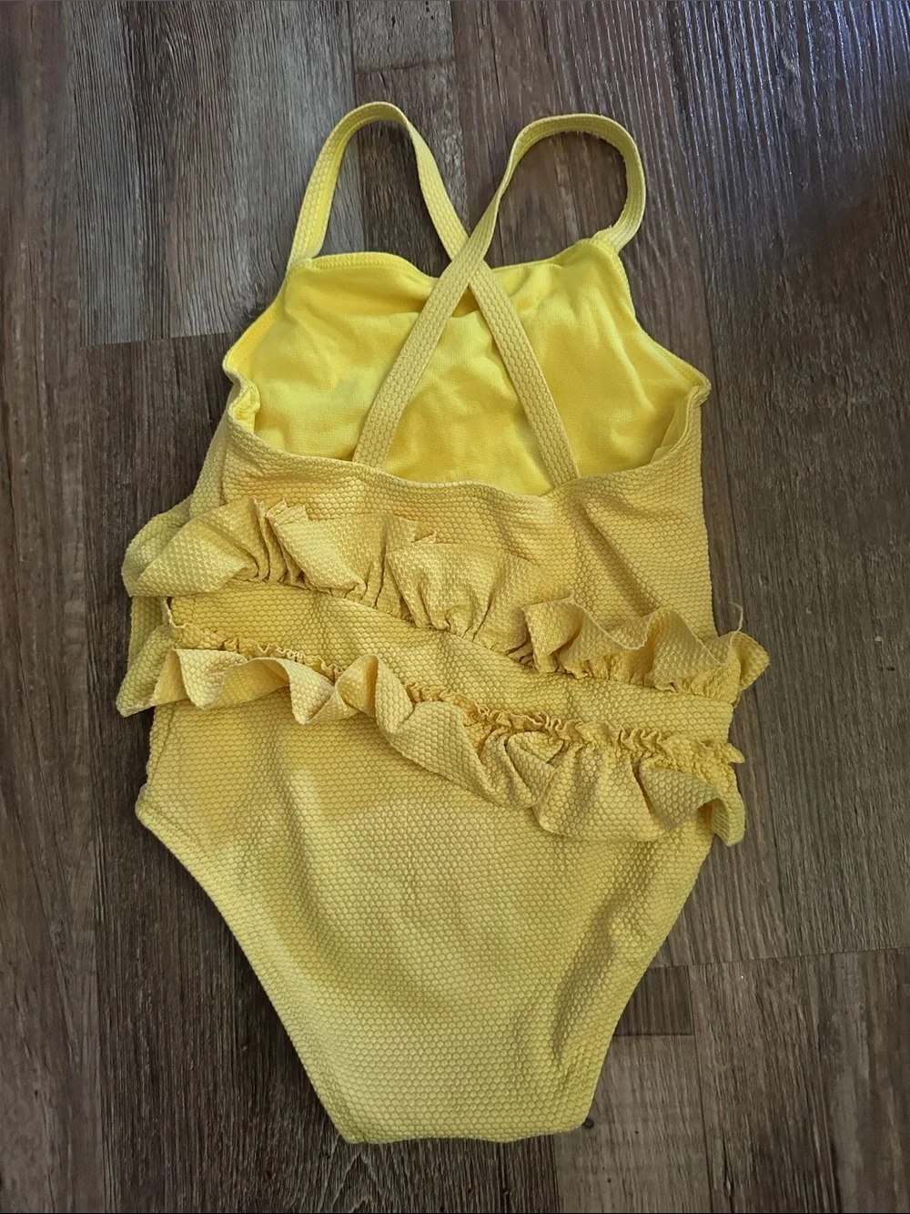 Cat & Jack Yellow Ruffle One-Piece Swimsuit